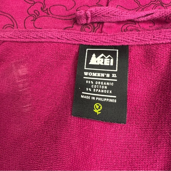 REI Pullover Hoodie Womens XL Organic Cotton Long Sleeves with Pocket L030523 - Picture 3 of 5